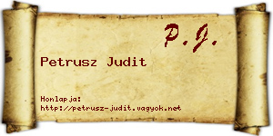 Petrusz Judit névjegykártya